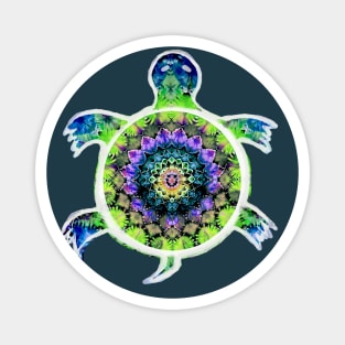 Terrapin Turtle tie dye spiritual indigenous hippie phish dead head mandala Magnet